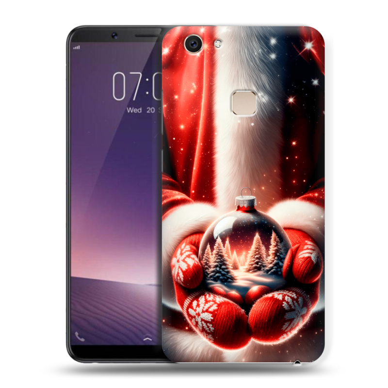 Пластиковый чехол на Vivo V7 Plus с принтом Новый год Пластиковый чехол на Vivo V7 Plus с принтом Новый год