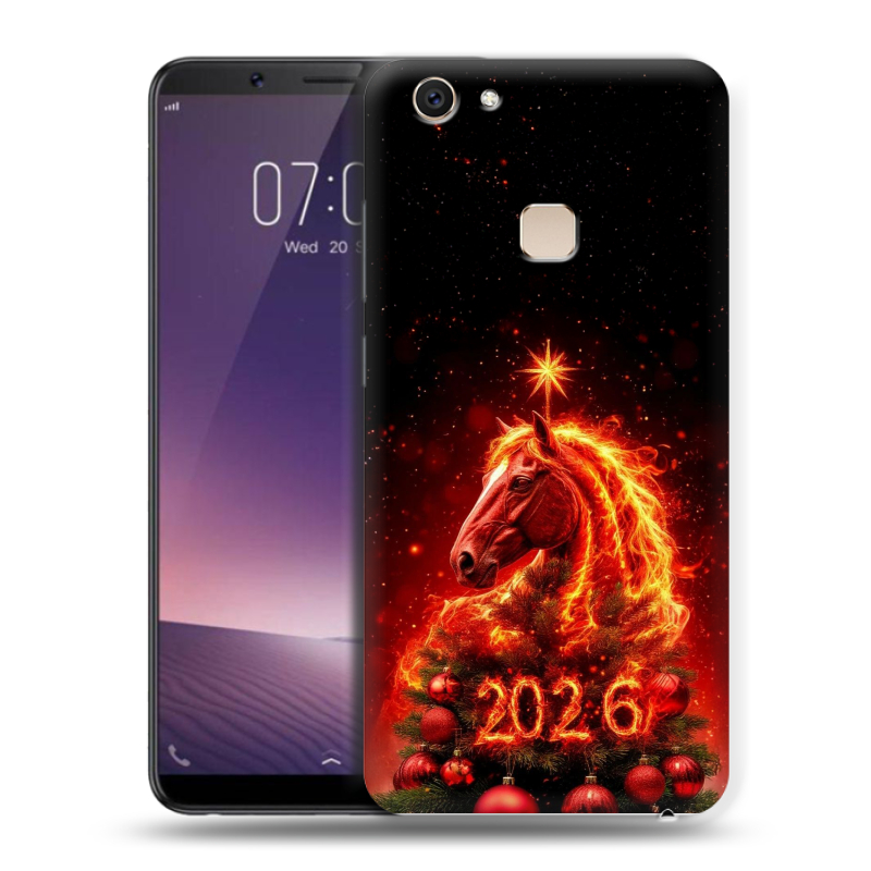 Пластиковый чехол на Vivo V7 Plus с принтом Новый год Пластиковый чехол на Vivo V7 Plus с принтом Новый год