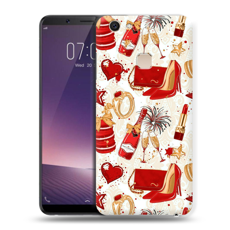 Пластиковый чехол на Vivo V7 Plus с принтом Новый год Пластиковый чехол на Vivo V7 Plus с принтом Новый год