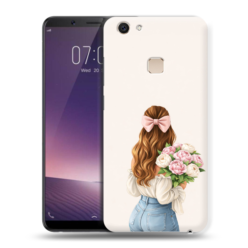 Пластиковый чехол на Vivo V7 Plus с принтом женский Пластиковый чехол на Vivo V7 Plus с принтом женский