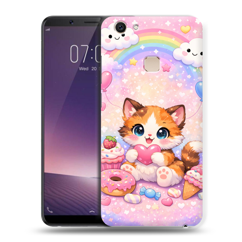 Пластиковый чехол на Vivo V7 Plus с принтом для девочек Пластиковый чехол на Vivo V7 Plus с принтом для девочек