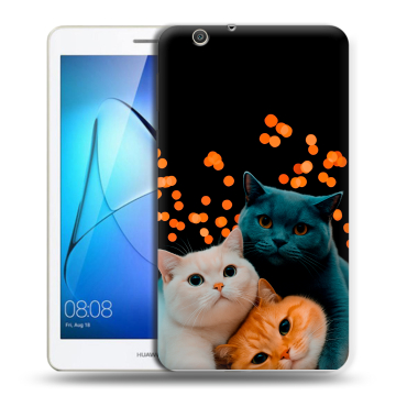 Силиконовый чехол на Huawei MediaPad T3 7 3G с принтом Кошки