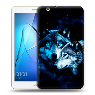Силиконовый чехол на планшета Huawei MediaPad T3 7 3G с принтом Волки Силиконовый чехол на планшета Huawei MediaPad T3 7 3G с принтом Волки
