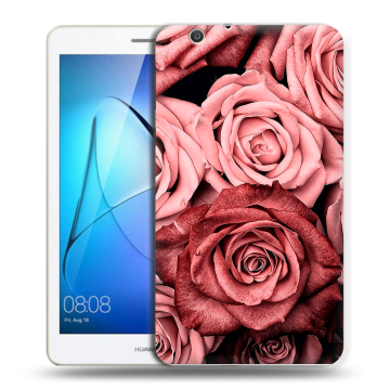 Силиконовый чехол на Huawei MediaPad T3 7 3G с принтом Цветы розы