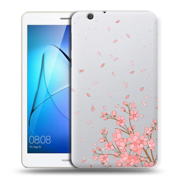 Силиконовый чехол на Huawei MediaPad T3 7 3G с принтом Ветка сакуры