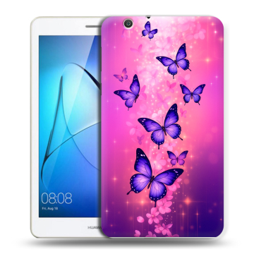 Силиконовый чехол на Huawei MediaPad T3 7 3G с принтом Бабочки