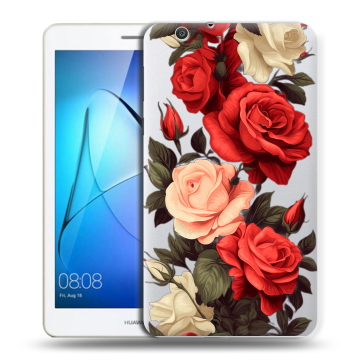 Силиконовый чехол на Huawei MediaPad T3 7 3G с принтом Розы