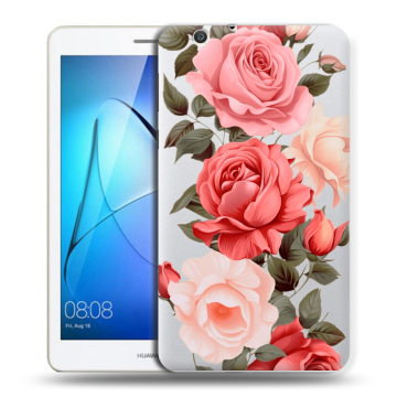 Силиконовый чехол на Huawei MediaPad T3 7 3G с принтом Розы