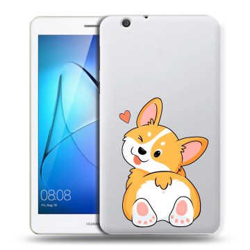 Силиконовый чехол на Huawei MediaPad T3 7 3G с принтом Корги