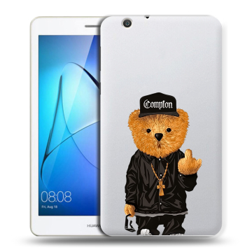 Силиконовый чехол на Huawei MediaPad T3 7 3G с принтом Плюшевый медведь