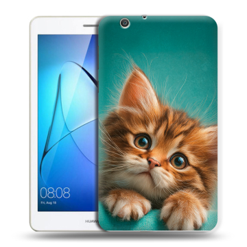 Силиконовый чехол на Huawei MediaPad T3 7 3G с принтом котенок