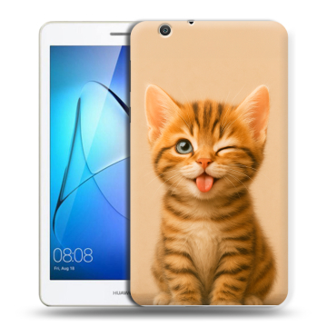 Силиконовый чехол на Huawei MediaPad T3 7 3G с принтом котенок