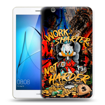Силиконовый чехол на Huawei MediaPad T3 7 3G с принтом Дональд Дак Деньги