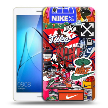 Силиконовый чехол на Huawei MediaPad T3 7 3G с принтом Найк Nike яркий