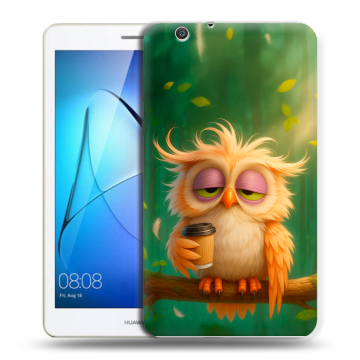 Силиконовый чехол на Huawei MediaPad T3 7 3G с принтом сова