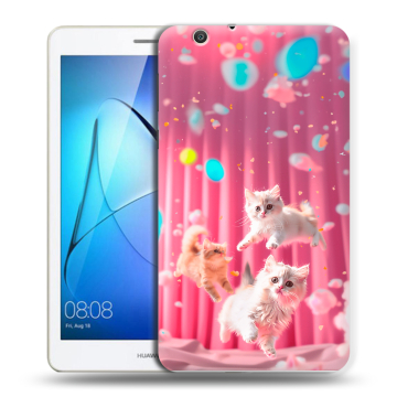 Силиконовый чехол на Huawei MediaPad T3 7 3G с принтом милые котики