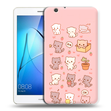 Силиконовый чехол на Huawei MediaPad T3 7 3G с принтом Hello Kitty Хелоу Кити