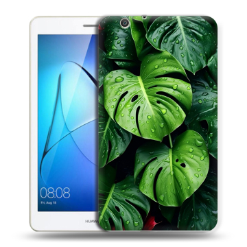 Силиконовый чехол на Huawei MediaPad T3 7 3G с принтом Листья