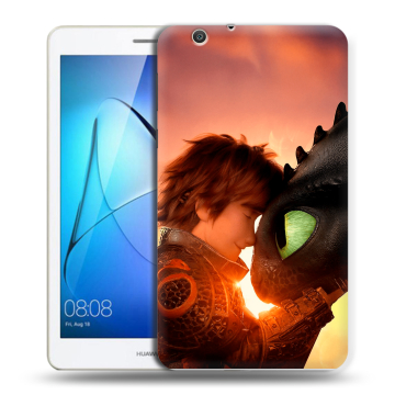 Силиконовый чехол на Huawei MediaPad T3 7 3G с принтом Как приручить дракона