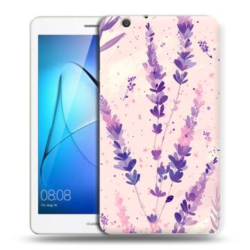 Силиконовый чехол на Huawei MediaPad T3 7 3G с принтом цветы лаванда