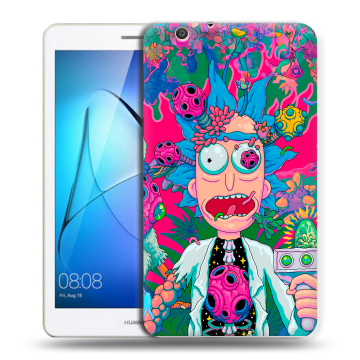 Силиконовый чехол на Huawei MediaPad T3 7 3G с принтом Рик и Морти Rick Morty