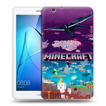 Силиконовый чехол на Huawei MediaPad T3 7 3G с принтом Майнкрафт Minecraft