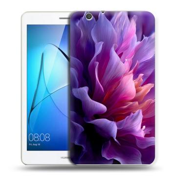 Силиконовый чехол на Huawei MediaPad T3 7 3G с принтом женский цветы
