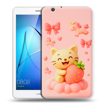 Силиконовый чехол на Huawei MediaPad T3 7 3G с принтом для девочек