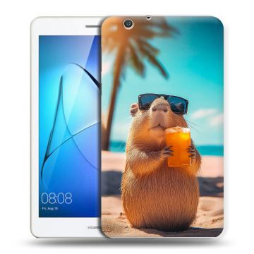 Силиконовый чехол на Huawei MediaPad T3 7 3G с принтом Капибара
