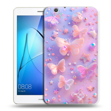 Силиконовый чехол на Huawei MediaPad T3 7 3G с принтом Бабочки