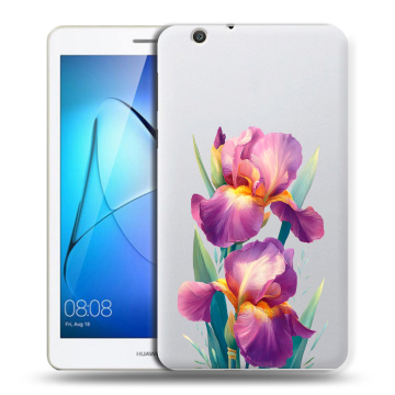 Силиконовый чехол на Huawei MediaPad T3 7 3G с принтом Цветы орхидеи