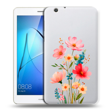 Силиконовый чехол на Huawei MediaPad T3 7 3G с принтом Цветы