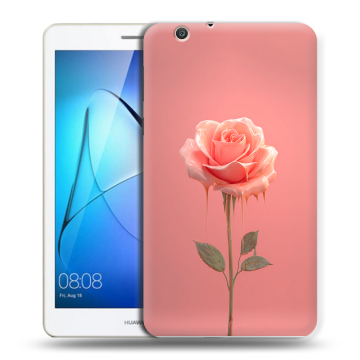 Силиконовый чехол на Huawei MediaPad T3 7 3G с принтом Розовая роза