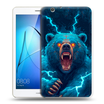 Силиконовый чехол на Huawei MediaPad T3 7 3G с принтом Медведь