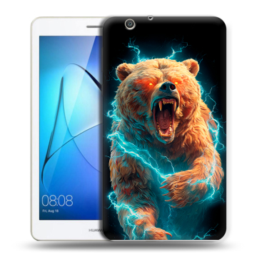 Силиконовый чехол на Huawei MediaPad T3 7 3G с принтом Медведь