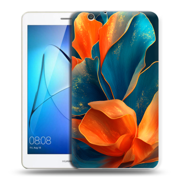 Силиконовый чехол на Huawei MediaPad T3 7 3G с принтом Цветы