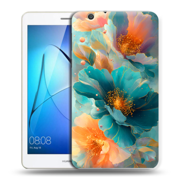 Силиконовый чехол на Huawei MediaPad T3 7 3G с принтом Цветы