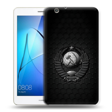 Силиконовый чехол на Huawei MediaPad T3 7 3G с принтом Герб Флаг СССР
