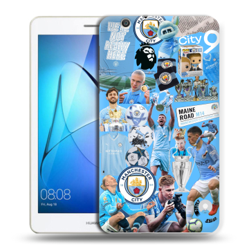 Силиконовый чехол на Huawei MediaPad T3 7 3G с принтом Man City Манчестер Сити