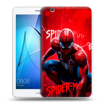 Силиконовый чехол на Huawei MediaPad T3 7 3G с принтом Spiderman Человек паук