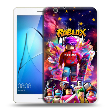 Силиконовый чехол на Huawei MediaPad T3 7 3G с принтом Roblox Роблокс