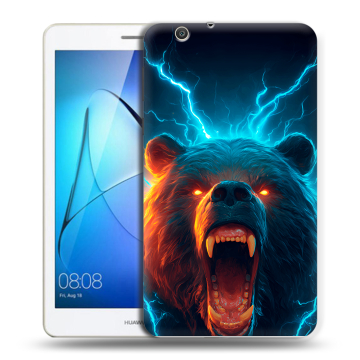 Силиконовый чехол на Huawei MediaPad T3 7 3G с принтом Медведь