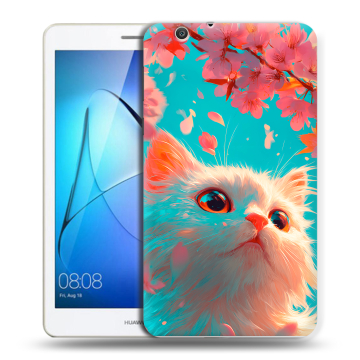Силиконовый чехол на Huawei MediaPad T3 7 3G с принтом Красивый кот