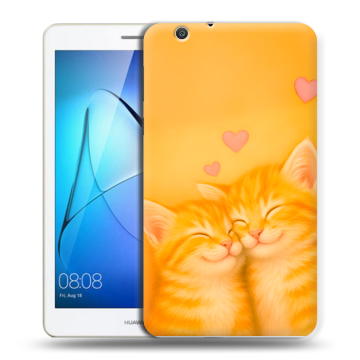 Силиконовый чехол на Huawei MediaPad T3 7 3G с принтом Милые котята