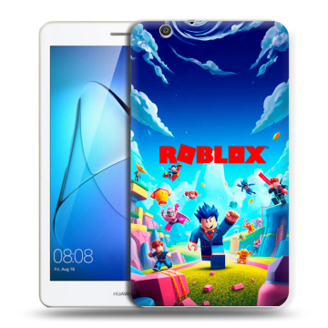 Силиконовый чехол на Huawei MediaPad T3 7 3G с принтом Roblox Роблокс