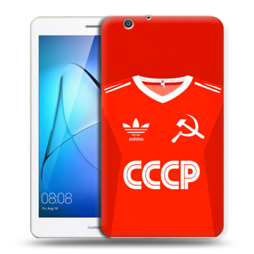 Силиконовый чехол на Huawei MediaPad T3 7 3G с принтом Флаг Герб СССР