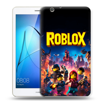 Силиконовый чехол на Huawei MediaPad T3 7 3G с принтом Roblox Роблокс