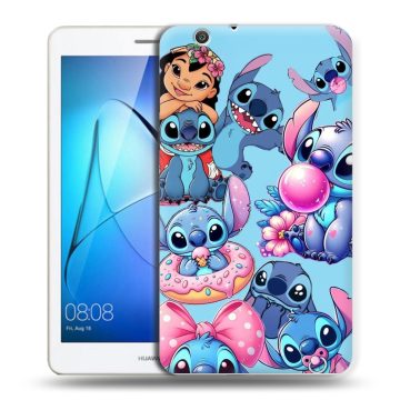 Силиконовый чехол на Huawei MediaPad T3 7 3G с принтом Лило и Стич