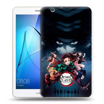Силиконовый чехол на Huawei MediaPad T3 7 3G с принтом Demon Slayer Клинок рассекающий демонов