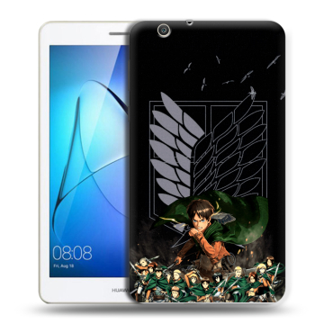 Силиконовый чехол на Huawei MediaPad T3 7 3G с принтом Атака титанов